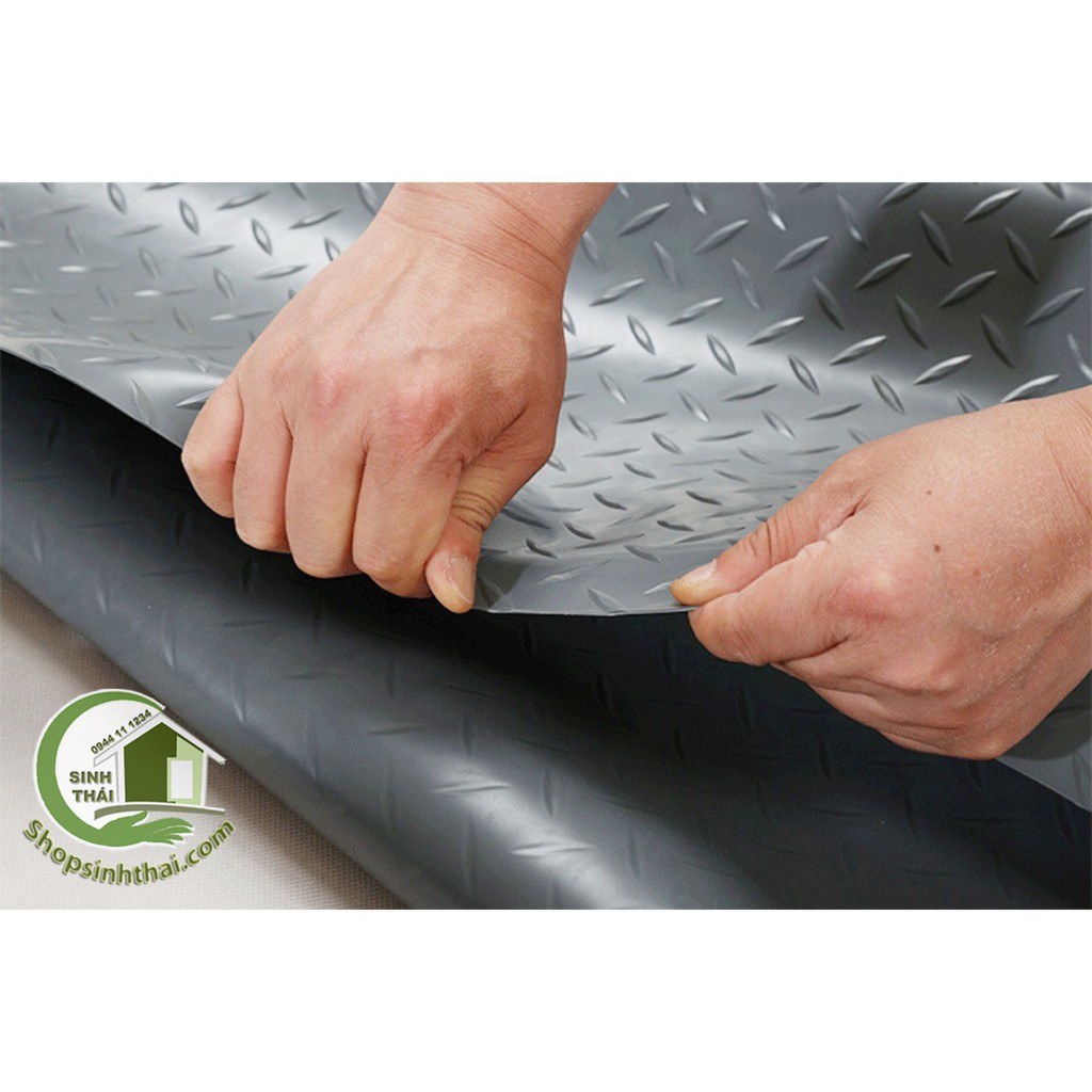 Thảm nhựa que diêm màu xám-chống trơn trượt - khổ 1,2m -