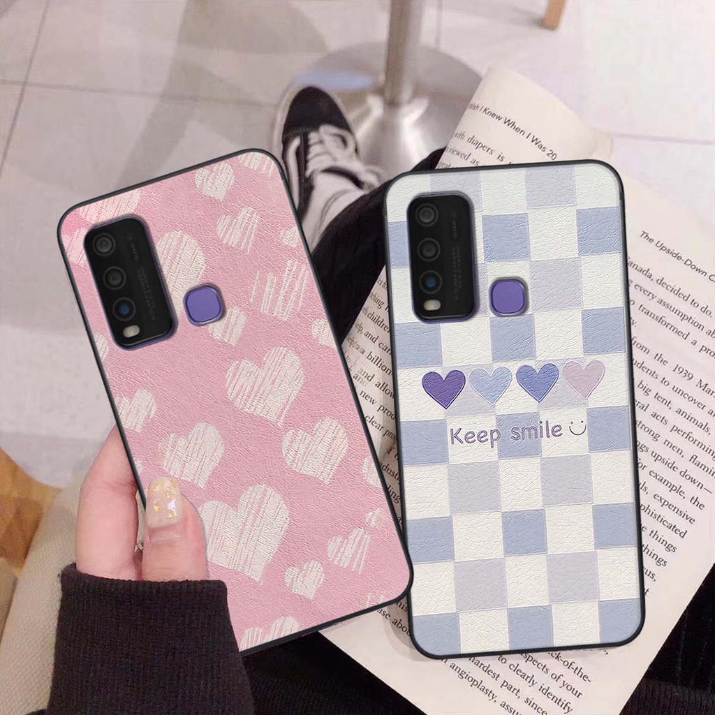 Ốp Vivo Y30 / Y50 caro trái tim cá tính, thời trang siêu đẹp, siêu phong cách