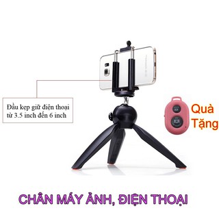 Giá Đỡ Điện Thoại, Máy Ảnh [Hàng Loại 1] - Tặng Kèm Kẹp Giữ Điện Thoại Đa Năng Và Điều Khiển Bluetooth