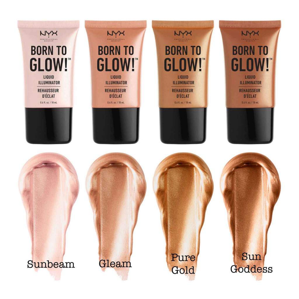 Kem lót nhũ bắt sáng NYX Pro Makeup Born To Glow Liquid Illuminator Sun Goddess 18ml