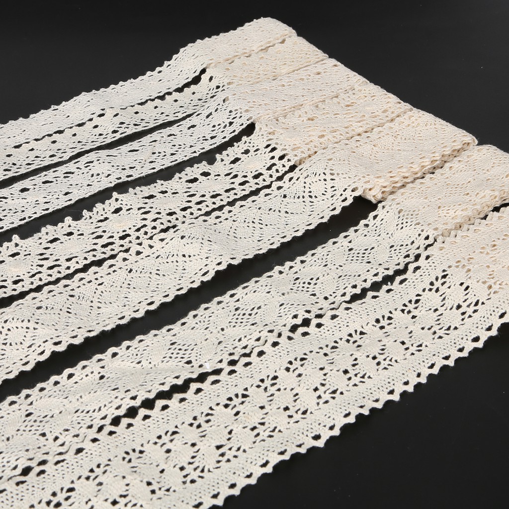 Cuộn dây ren cotton 12mm-60mm 5 yard dùng may vá