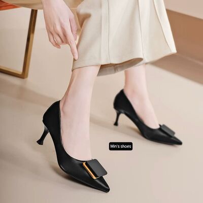 Min's Shoes - Giày Gót Nhọn Da Mềm Xuất Khẩu C84