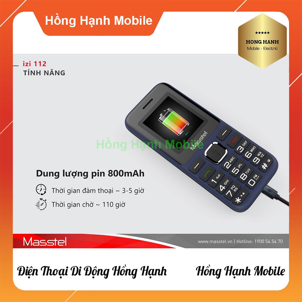 Điện Thoại Masstel iZi 112 - Hàng Chính Hãng - Hồng Hạnh Mobile