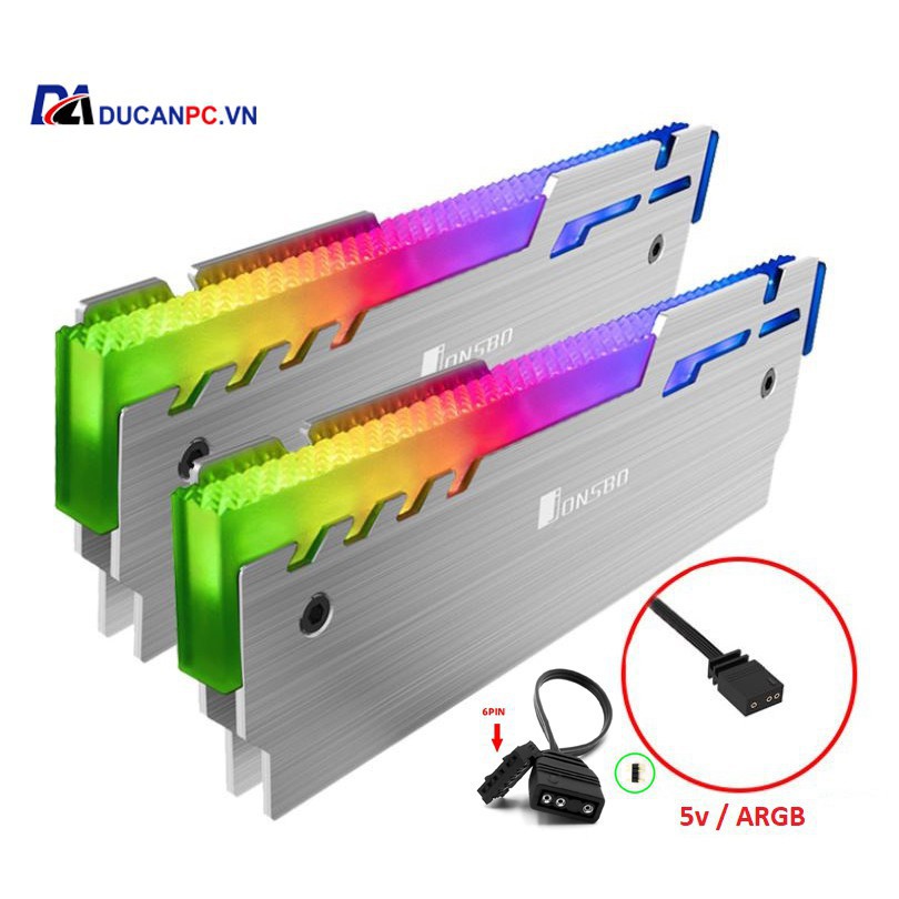 WDAA LD Bộ 2 Tản Nhiệt Ram Jonsbo NC-3 Led RGB - hỗ trợ Đồng Bộ Hub Coolmoon / Đồng Bộ Mainboard 12 22