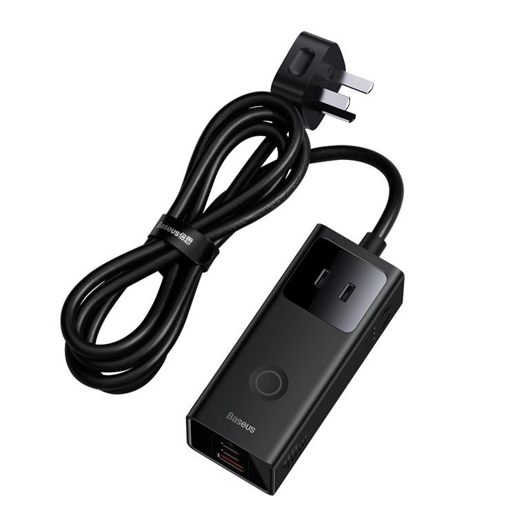 Củ sạc kiêm adapter nối dài Baseus PowerCombo 3AC+1U+2C 40W - 30W