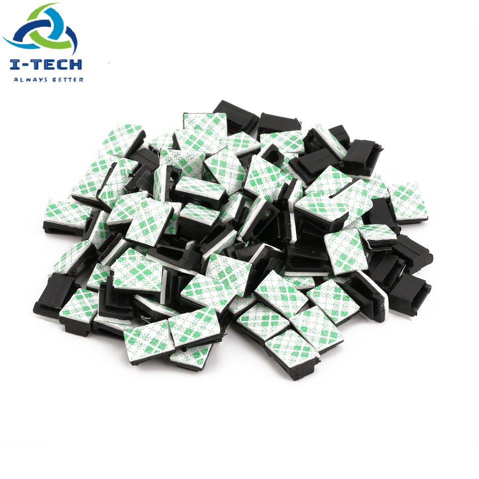 ⚡Khuyến mại⚡100pcs/lot Management Desk Wall Cord Clamps Adhesive Car Cable Clips Flat Cable Winder Drop Wire Tie Fixer Holder | BigBuy360 - bigbuy360.vn