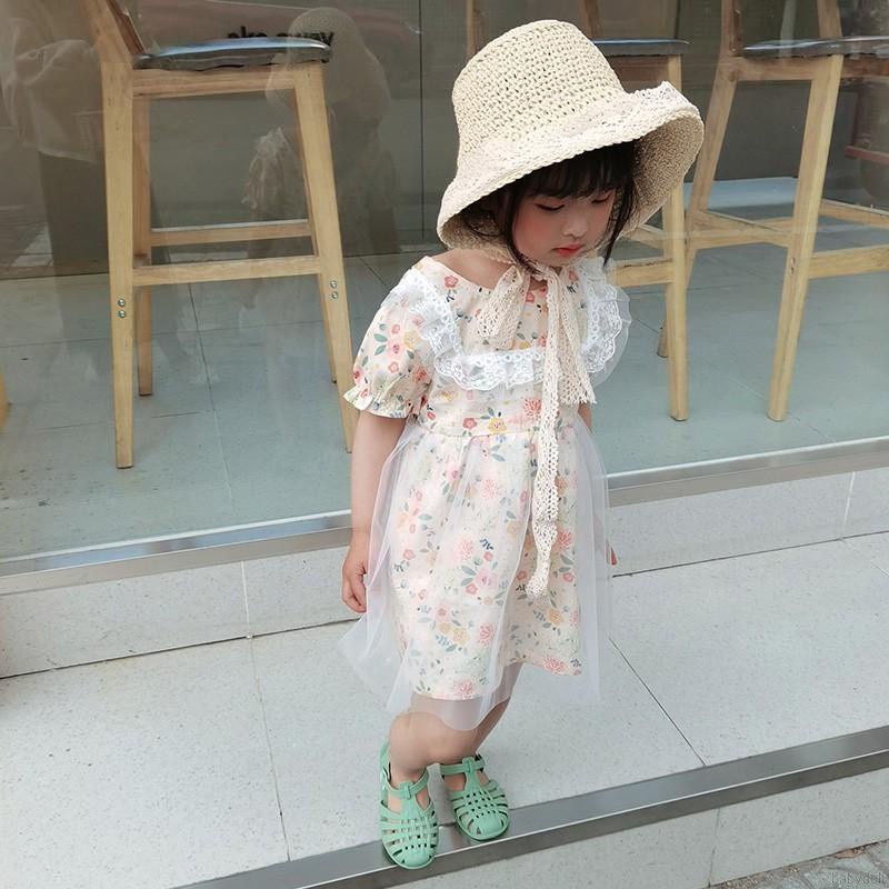 Xăng đan nhựa dẻo màu trơn phối khóa cài phong cách Hàn Quốc năng động cho bé 1-4 tuổi