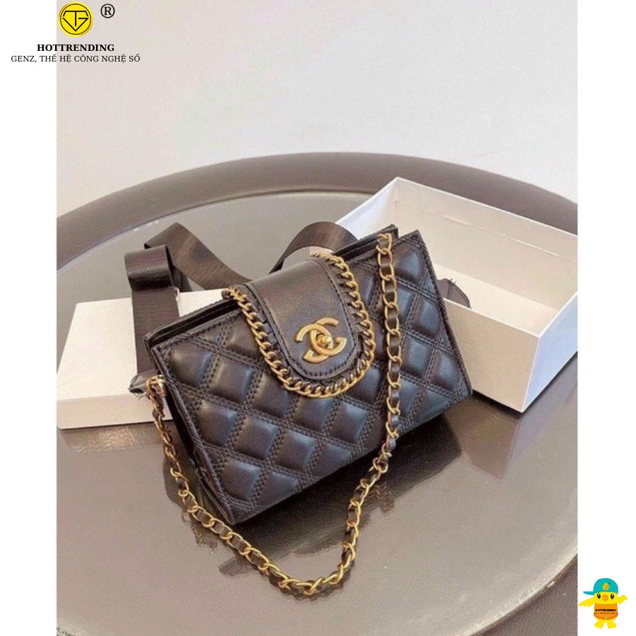 Túi xách chanel ô trám viền xích size 22cm