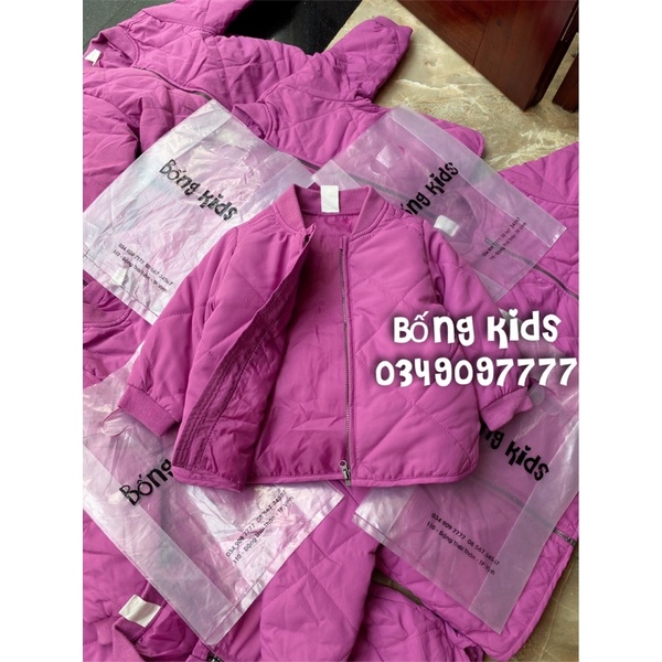 Áo Bomber Bé Gái Trần Trám Hồng Hoa Đăng HaM