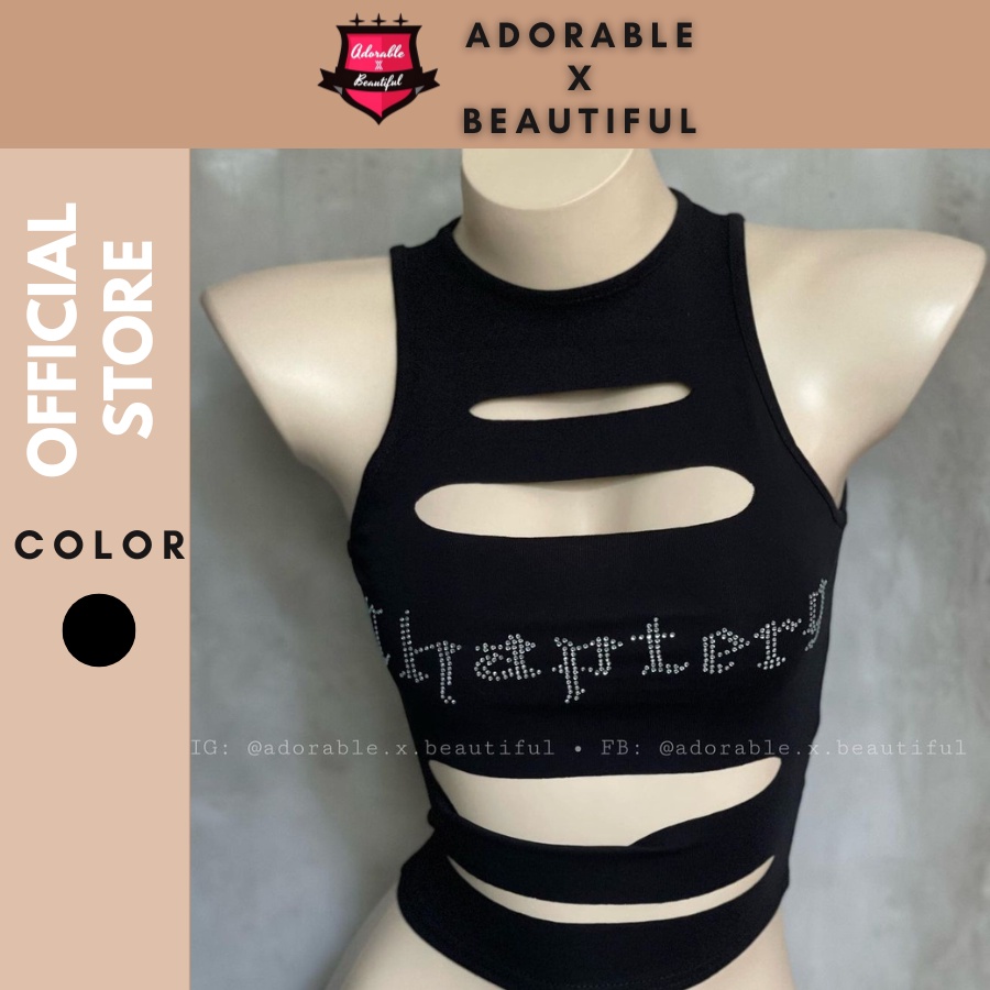 Áo Thun Cut Out "Chapter 9 " Đính Đá Phong Cách Ulzzang Hot Trend [AdorablexBeautiful]