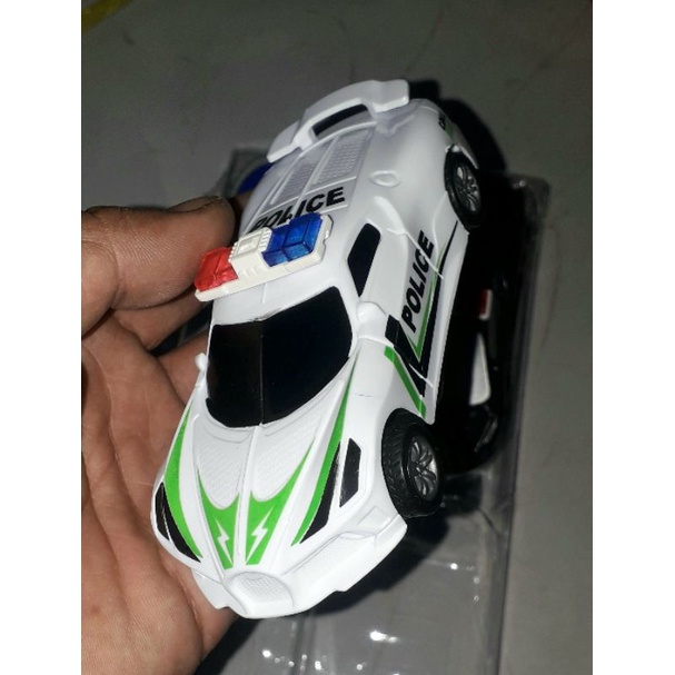 Sét 4 chiếc xe mô hình police bằng nhựa chạy bánh lùi