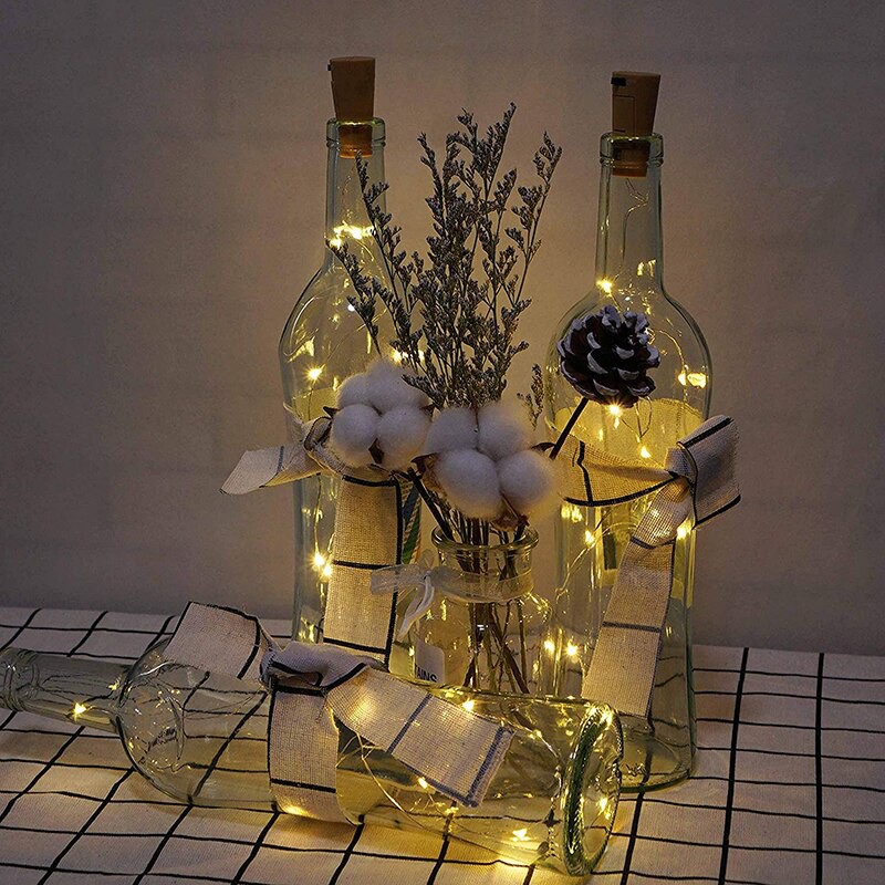 Dây Đèn Led Trang Trí Đom Đóm FairyLight 5m 10m Chỉnh Chớp Nháy Tặng Pin, Dây Đèn Trang Trí Hộp Quà, Noel Lễ Tết