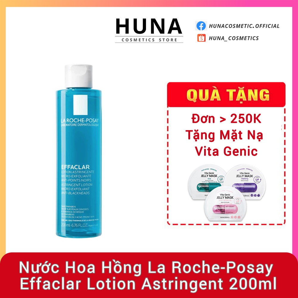 (AUTH- PHÁP) Nước Hoa Hồng La Roche-Posay Effaclar Lotion Astringent 200ml