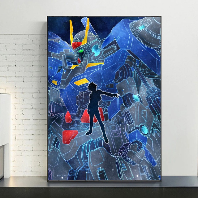 Bộ Tranh Vải Canvas Vẽ Hình Gundam Độc Đáo Trang Trí Nhà Cửa