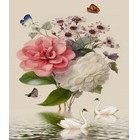 Tranh đính đá  hoa vax067 50x70cm