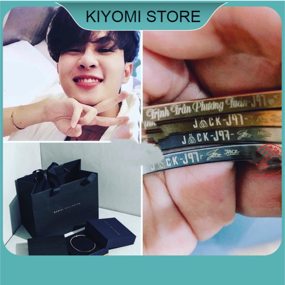Vòng Tay Bạc Vàng Hồng Khắc Tên Và Chữ Kí Jack - Sơn Tùng - MTP - BTS Bảo Hành 1 Năm KIYOMI STORE