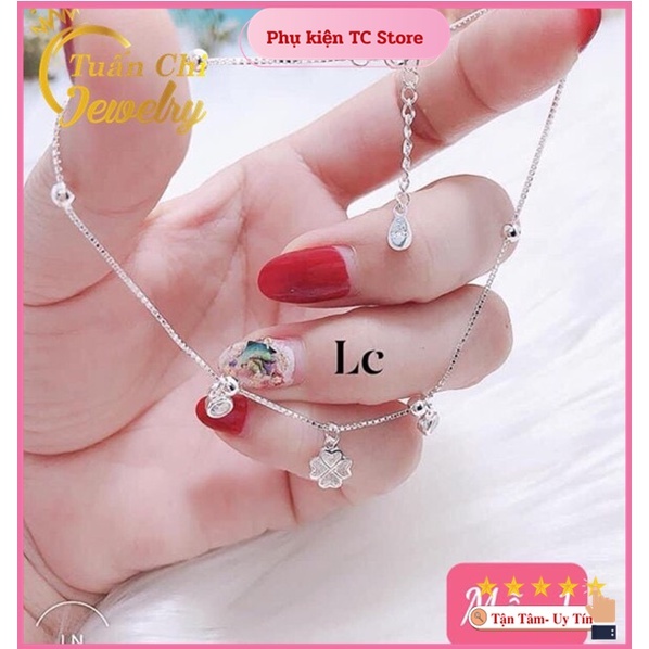 [KHUYẾN MẠI] Lắc Chân Nữ Bạc Ta Cao Cấp, Kết Hợp Phụ Kiện Dễ Thương, Vòng Chân Nữ