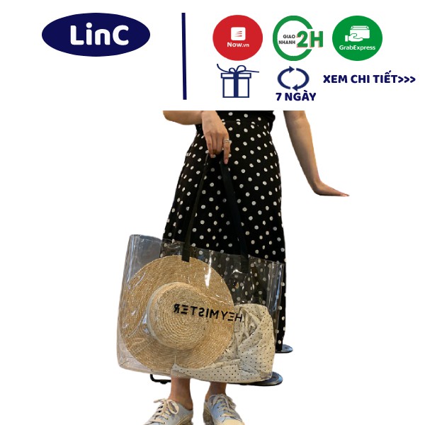 Túi trong suốt đi biển, đi chơi, túi sách thời trang tạo dáng đi biển cực đẹp