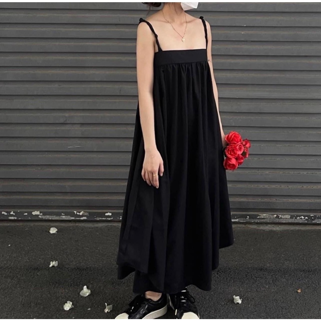 Đầm hai dây maxxi suông nhiều màu - COLOR DRESS