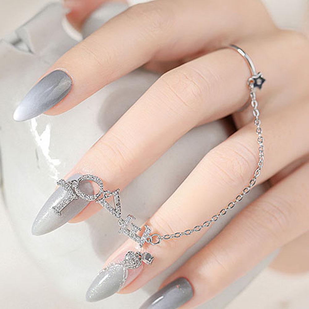 Nhẫn Trang Trí Móng Tay Nghệ Thuật Thời Trang Dành Cho Nữ