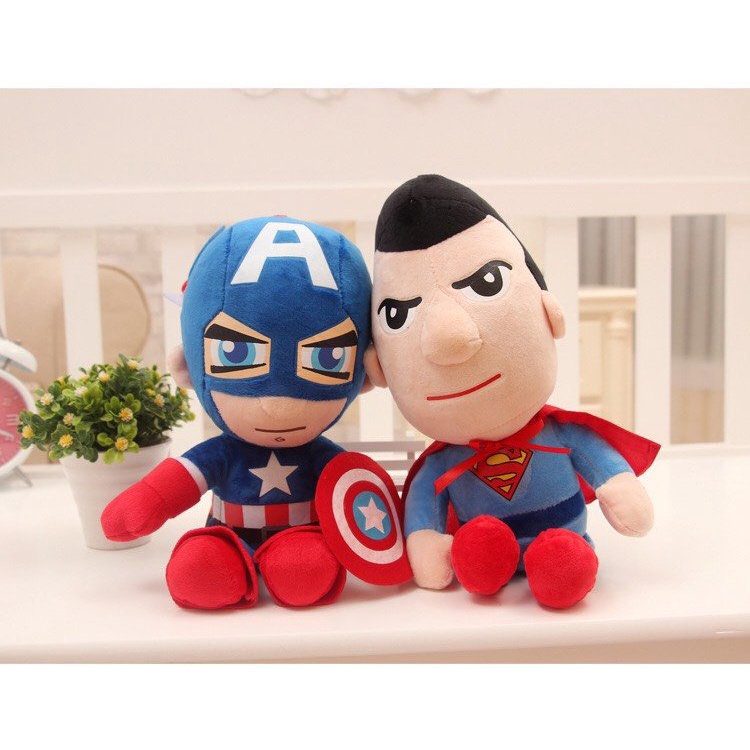 Gấu Bông Siêu Anh Hùng Đáng yêu Cho Bé Marvel Avengers Người Sắt Nhện nhân Batman Captain America Iron Man Spiderman