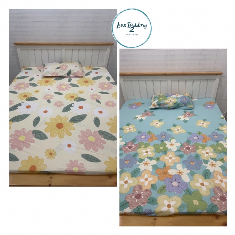 Ga Và 2 Vỏ Gối Cotton Living Chất Siêu Mềm Mát,Thấm Hút Mồ Hôi,Mẫu Đa Dạng Đủ Kích Thước