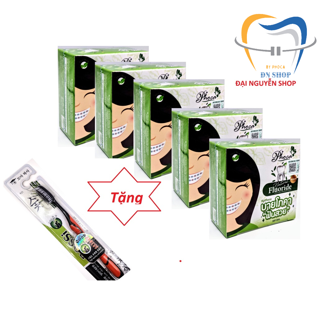 Mua 5 hop kem phoca tặng kèm 1 bàn chải phoca