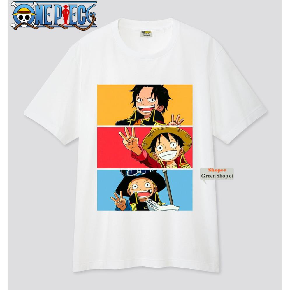 HÀNG MỚI- Áo Thun In Hình Chibi LUFFY ACE SABO One Piece Vải Thái S095 - mua ngay