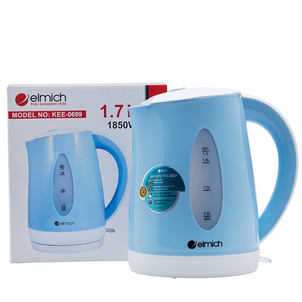 BÌNH SIÊU TỐC ELMICH KEE-0699, 4020699, Dung tích 1.7L, Công suất 1850W, Bảo hành 25 tháng