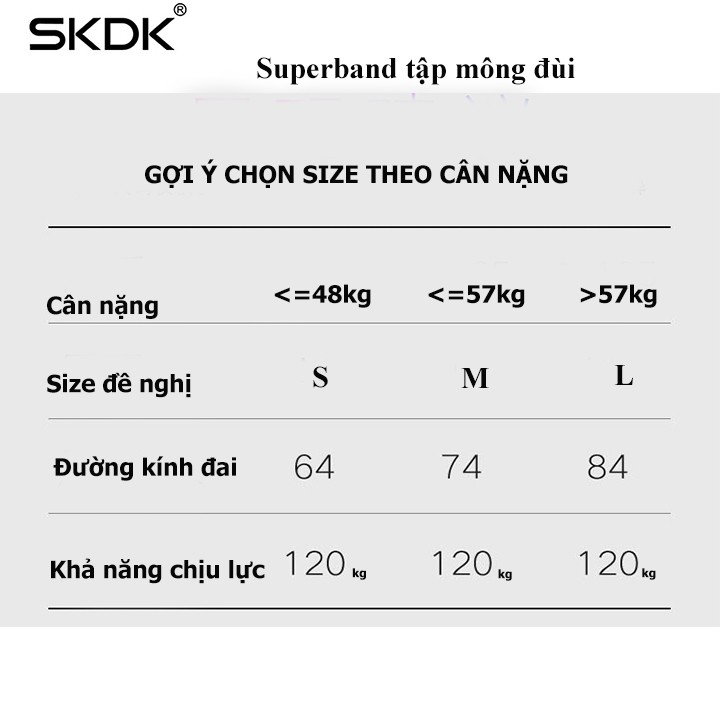 Superband tập mông đùi SK006