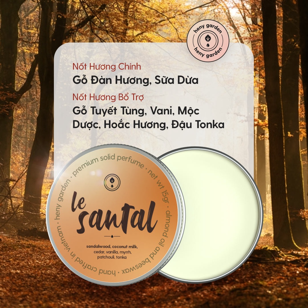 Nước Hoa Khô Nữ Dạng Sáp Heny Garden 15Gr  Tiện Dụng Nhỏ Gọn