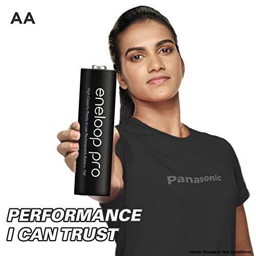 Vỉ 4 pin sạc AA Panasonic Eneloop Pro 2550mAh JAPAN - box nội địa (Đen)
