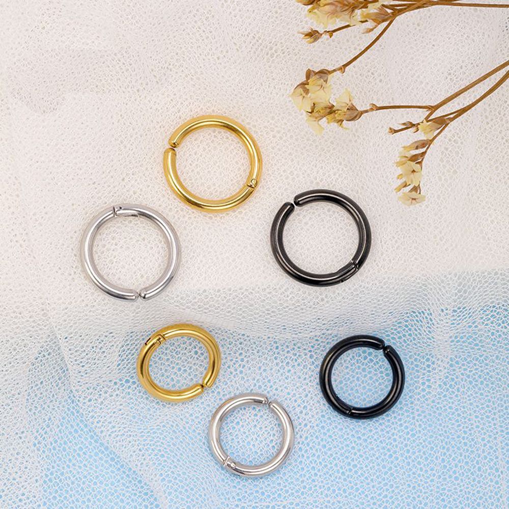 Max Black|Khuyên Tai Dạng Vòng Không Xỏ Bằng Thép Titan Nhiều Màu Sắc Phong Cách Unisex