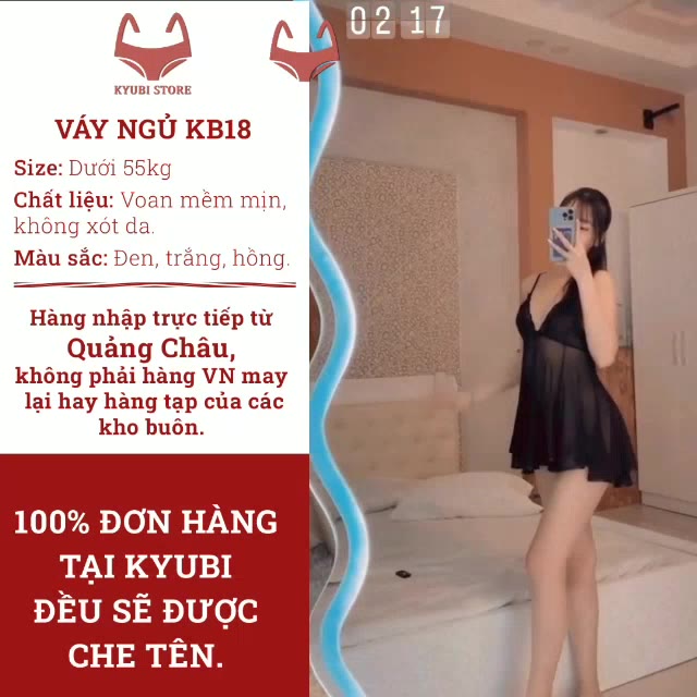 Bộ đồ váy ngủ Quảng Châu cao cấp sexy 2 dây KB18 kiểu xuyên thấu, sang trọng, kèm quần lót khiêu gợi cảm | BigBuy360 - bigbuy360.vn