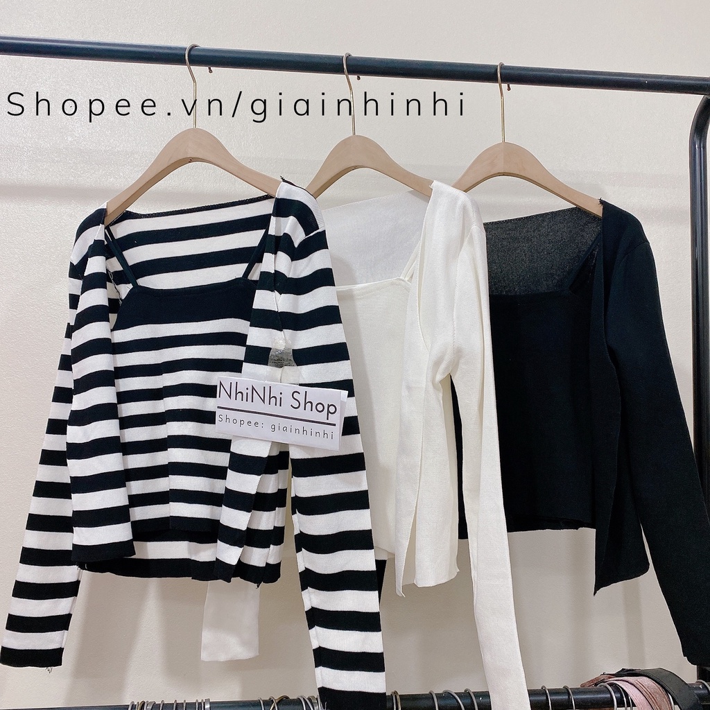 Set áo 2 dây len kèm cadigan mỏng SE1620 - NhiNhi Shop | WebRaoVat - webraovat.net.vn
