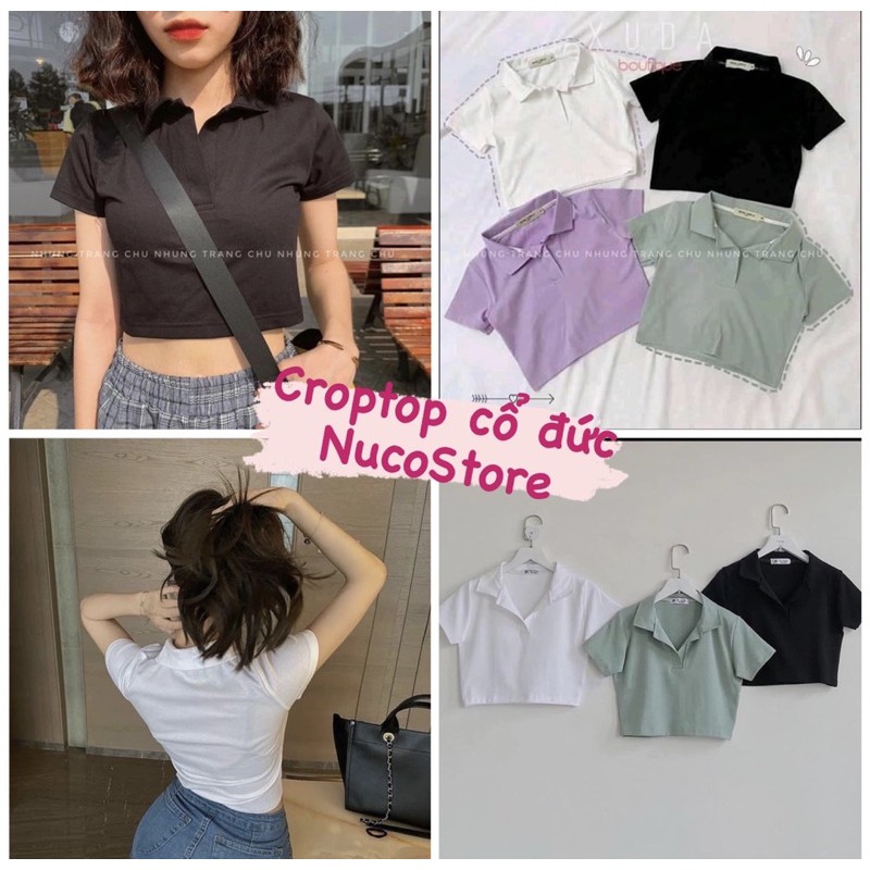 Áo croptop cổ đức