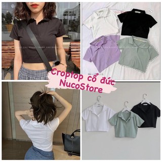Áo croptop cổ đức