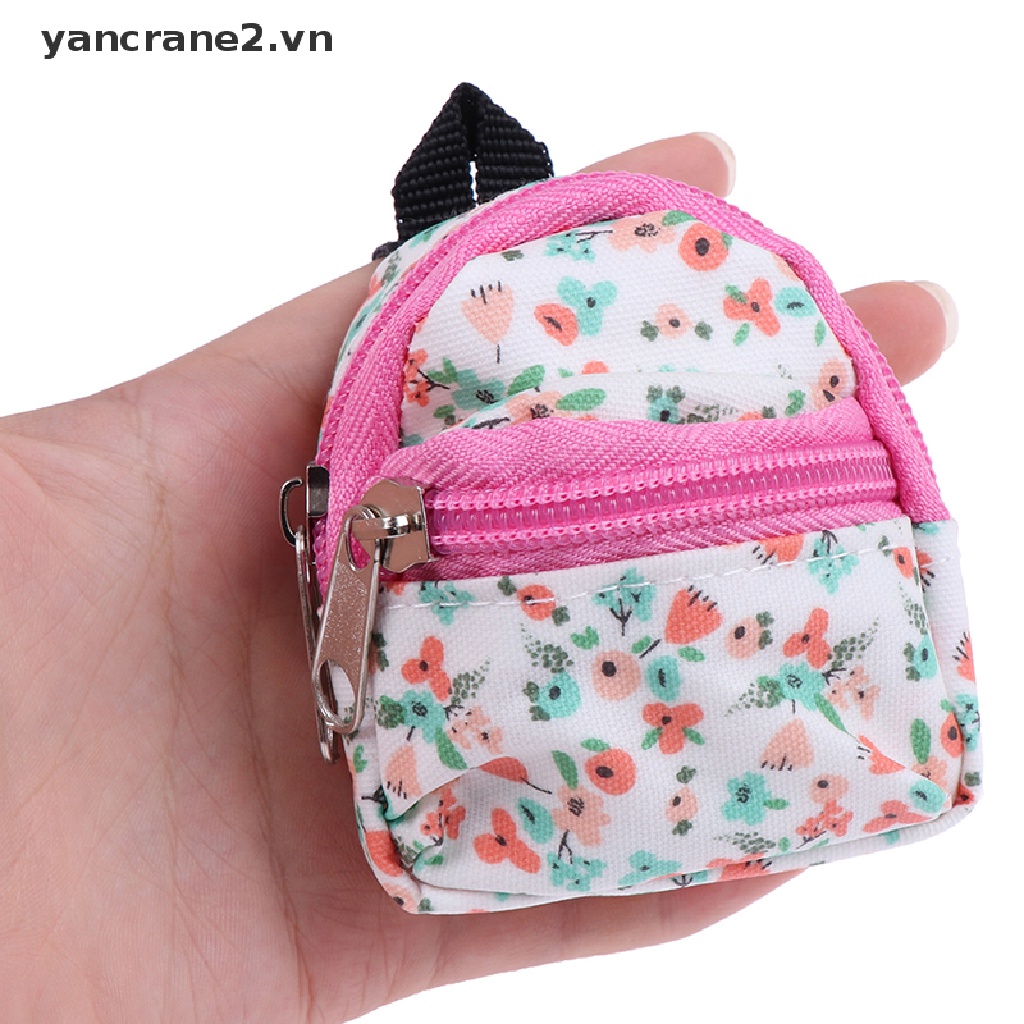 Ba Lô Đi Học Họa Tiết Hoa Đáng Yêu Cho Búp Bê Tỉ Lệ 1: 6 1: 12