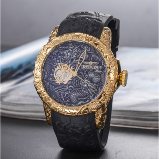 Đồng Hồ INVICTA Mặt Rồng Sang Trọng Đẳng Cấp - Đồng Hồ Nam Điêu Khắc Rồng Cực Đẹp