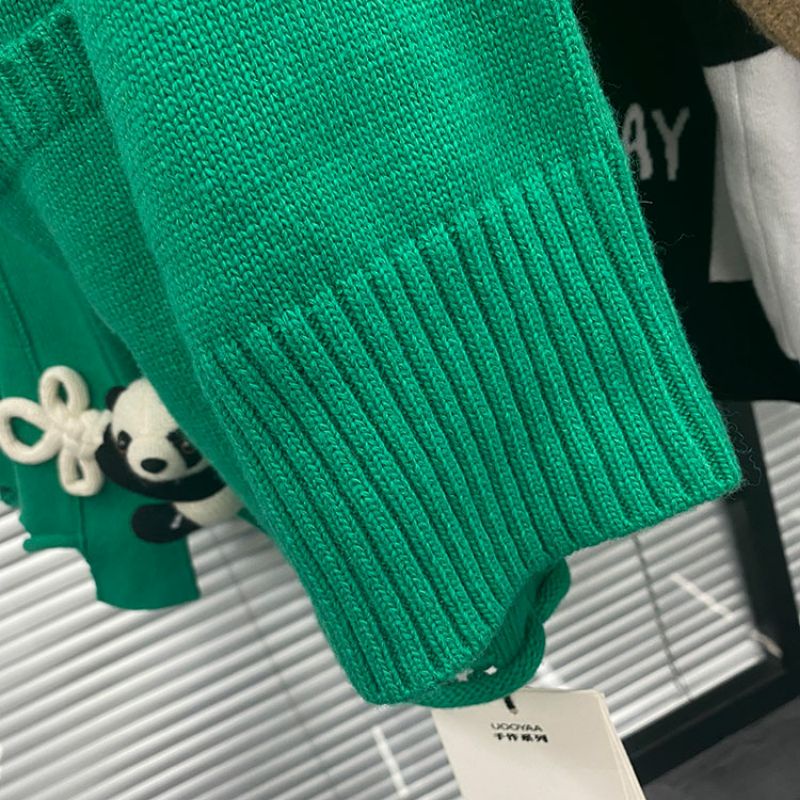 Áo cardigan nút gấu trúc mới nhất