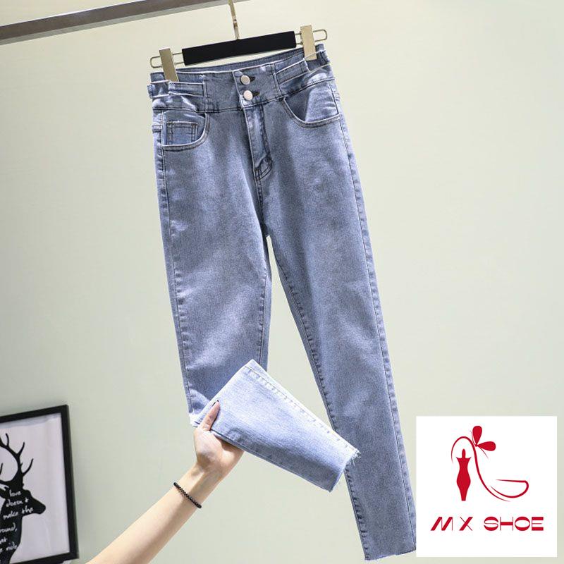 Set Áo Sơ Mi Phối Quần Denim Ống Rộng Plus Size Cho Nữ Lên Đến 100KG