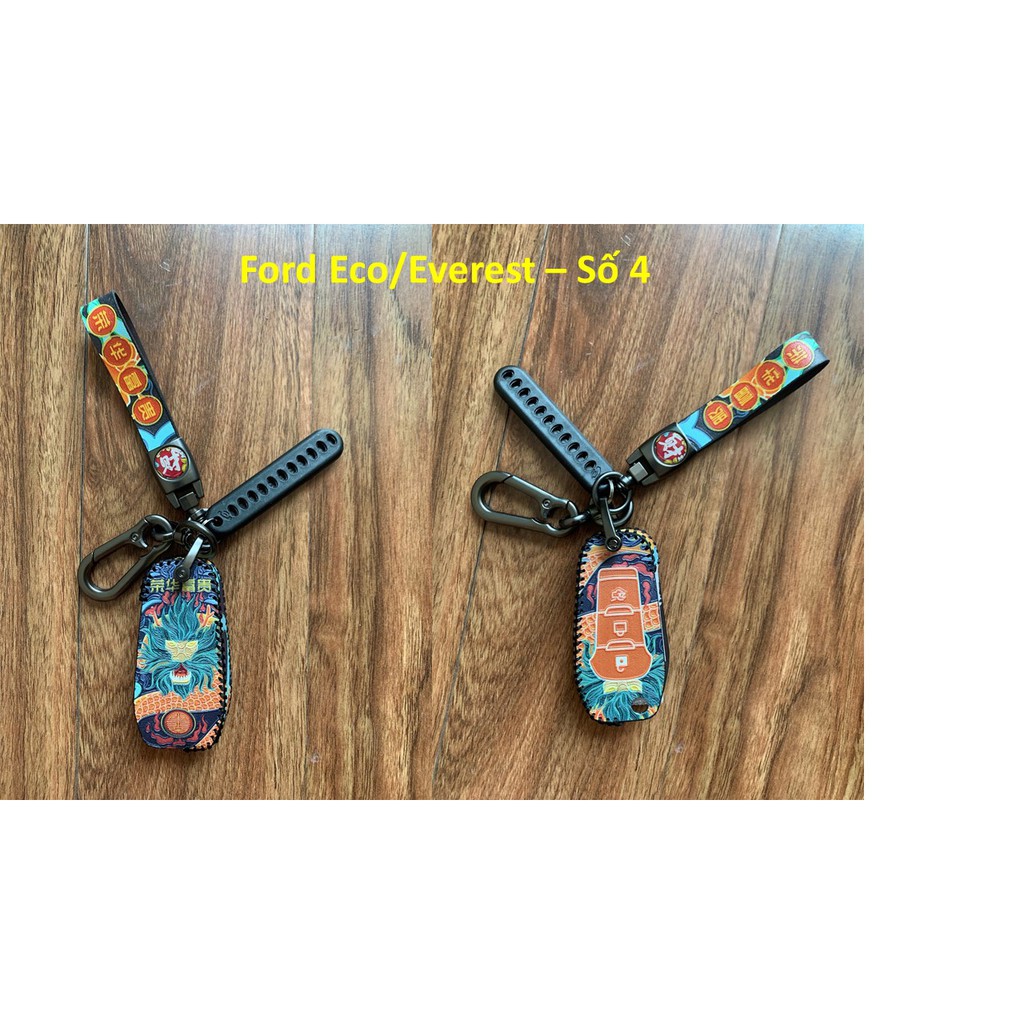 Bao da chìa khoá ô tô Tài lộc dành cho Ford có chìa to