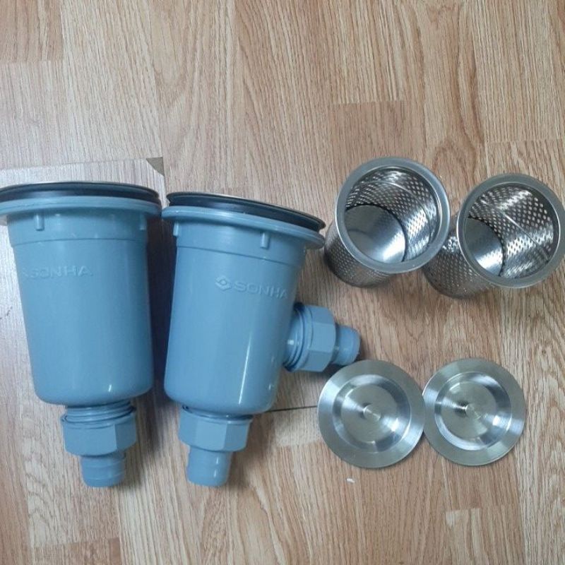 BỘ XI PHÔNG ỐNG XẢ CHẬU RỬA BÁT SƠN HÀ 2 HỐ- Hàng Chính Hãng