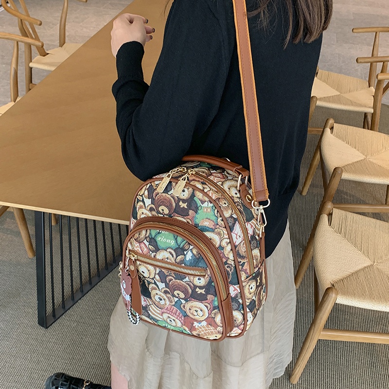 Ba Lô Đeo Vai Đi Mua Sắm Kiểu Hoạt Hình Đường Phố Phương Tây Dễ Thương