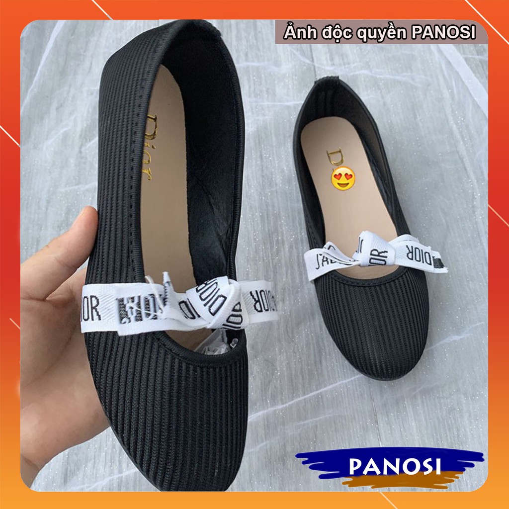 Giày bệt búp bê nơ trắng | BigBuy360 - bigbuy360.vn