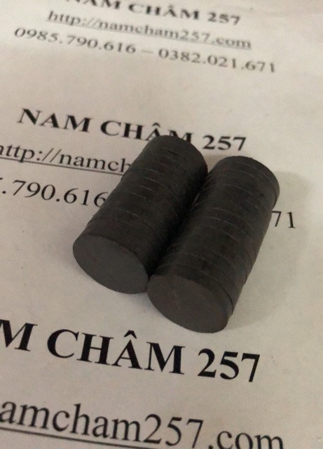 Nam châm Ferrite 20x5mm, nam châm đen tròn, nam châm đen trụ tròn