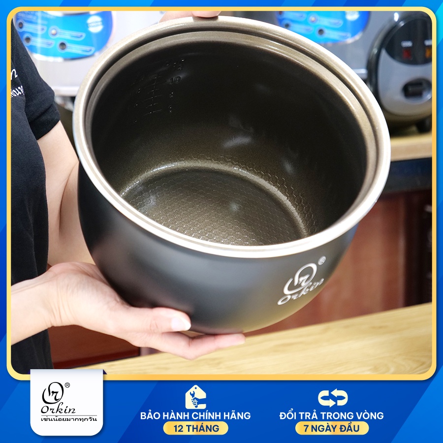 Nồi cơm điện Thái Lan Orkin OR24 dung tích 2.2L - Bảo vệ 2 lớp, Lòng nồi phủ Ceramic cao cấp