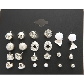 Set 12 Đôi Bông Tai Thời Trang Hàn Quốc
