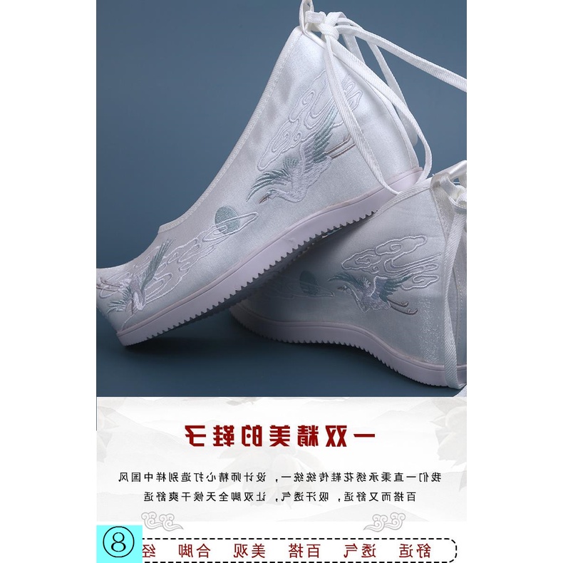 Giày Hán Phục Cao Gót Thêu Họa Tiết Phong Cách Trung Hoa Cổ Điển Mới Cho Nữ