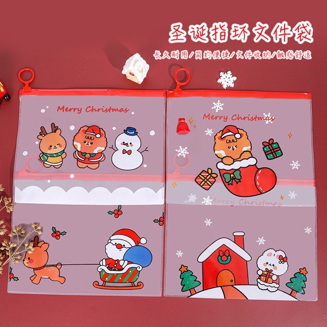Lẻ như sỉ) Túi zip giáng sinh, noen cho bé